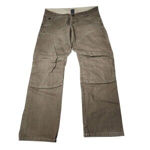 Kuhl The Law Men’s 40x32 Canvas Pants‎ Vtg Patina Dye Brown Outdoor Trail Camp
